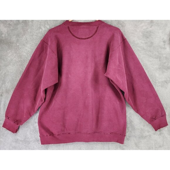 Texas A&M Aggies Sweatshirt Womens Large Maroon Embroidered Distressed Vintage - Picture 2 of 9